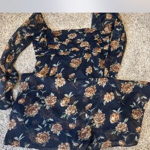 Abercrombie & Fitch Navy Floral Dress